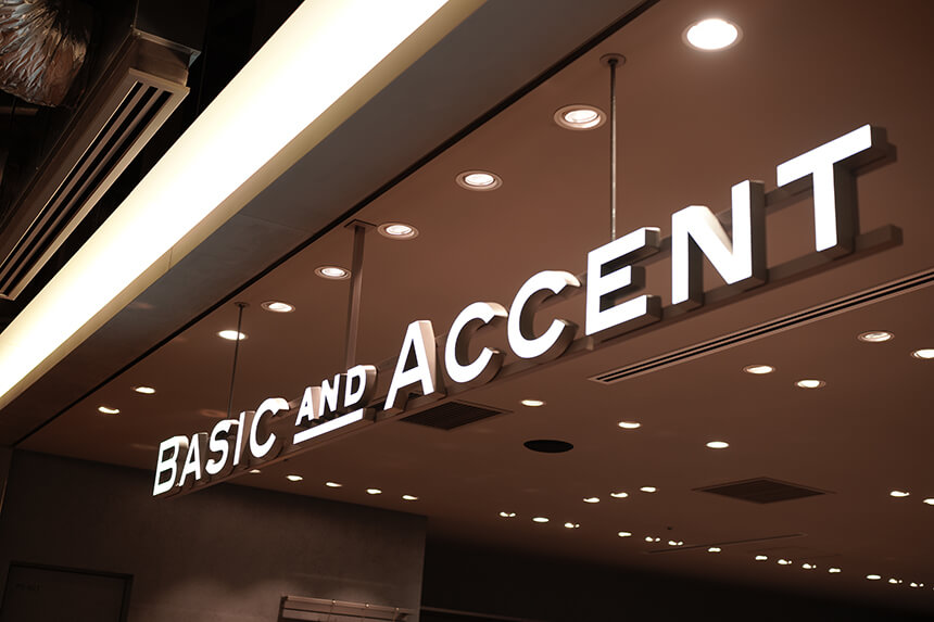 BASIC AND ACCENT NEWoMan TAKANAWA shopfront